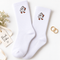 Funny Bride To Be Gift, Goose Holding Wine - Embroidered Socks