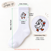 Funny Bride To Be Gift, Goose Holding Wine - Embroidered Socks
