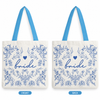 Something Blue Floral Bride Canvas Tote Bag