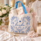 Something Blue Floral Bride Canvas Tote Bag