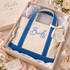 Something Blue For The Bride To Be Embroidered Tote Bag