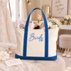 Something Blue For The Bride To Be Embroidered Tote Bag
