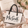 Bride Gift Tote Bag, Stylish Mrs Bag for Her Wedding Day