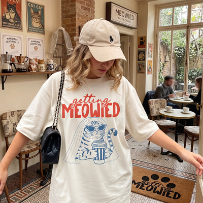 Cat Bride Shirt, Funny Getting Meowied Tee, Bridal Gift