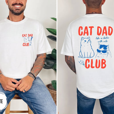 Cat Dad Club Shirt, Funny Cat Lover Tee, Gift for Cat Dad