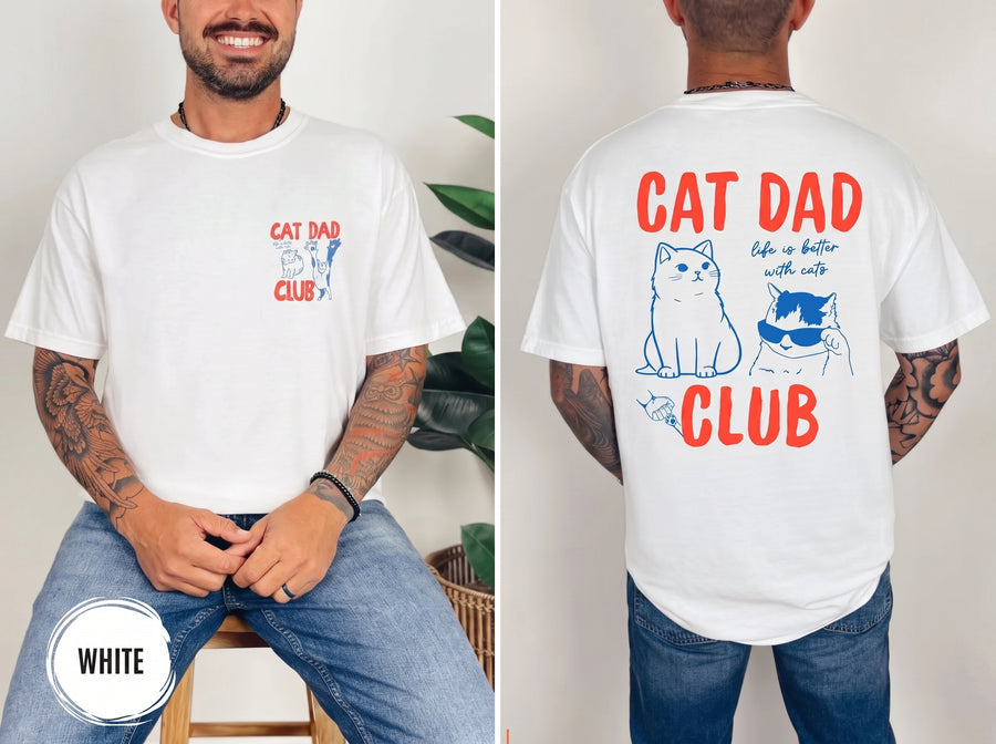 Cat Dad Club Shirt, Funny Cat Lover Tee, Gift for Cat Dad