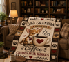 Chihuahua Grandma Quilted Blanket, Coffee Lover Gift