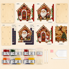 Christmas DIY Pearl Art Kit, Festive Wooden House Craft Set