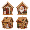 Christmas DIY Pearl Art Kit, Festive Wooden House Craft Set
