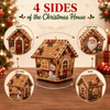 Christmas DIY Pearl Art Kit, Festive Wooden House Craft Set