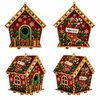 Christmas DIY Pearl Art Kit, Festive Wooden House Craft Set