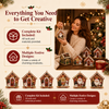 Christmas DIY Pearl Art Kit, Festive Wooden House Craft Set