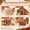 Christmas DIY Pearl Art Kit, Festive Wooden House Craft Set