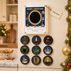 Christmas Music Fridge Magnet Set, 9 Vinyl Disc Songs, Holiday Decor