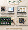 Christmas Music Fridge Magnet Set, 9 Vinyl Disc Songs, Holiday Decor