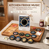Christmas Music Fridge Magnet Set, 9 Vinyl Disc Songs, Holiday Decor