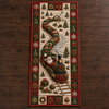 Christmas Table Runner Quilted, Santa Train Holiday Decor