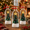 Christmas Tree in a Bottle Ornament, Snowy Holiday Keepsake