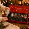 Christmas Wine Glasses Gift Set, Festive Holiday Goblets Box