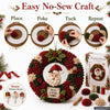 Christmas Wreath DIY Craft Kit, Beginner No-Sew Poke Art Set