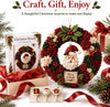 Christmas Wreath DIY Craft Kit, Beginner No-Sew Poke Art Set