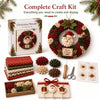 Christmas Wreath DIY Craft Kit, Beginner No-Sew Poke Art Set