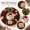 Christmas Wreath DIY Craft Kit, Beginner No-Sew Poke Art Set