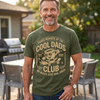 milytary green unisex cool dads club t-shirt with retro skateboarding cartoon mascot wearing sunglasses, Est. 2026, No Rules Just Dad Jokes graphic