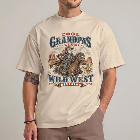 Cool Grandpa Wild West T-Shirt, Funny Cowboy Riding Tee