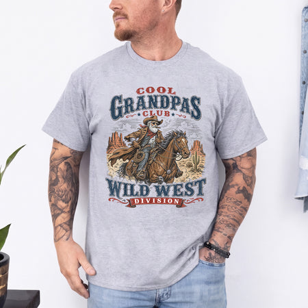 Cool Grandpa Wild West T-Shirt, Funny Cowboy Riding Tee