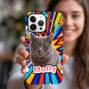 Personalized Pet Photo Phone Case, Custom Name, Dog Cat Gift