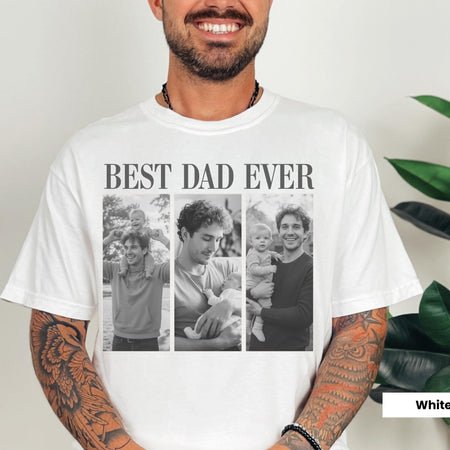 Custom Photo Shirt for Dad, Best Dad Ever Vintage Tee, Father's Day Gift