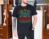 Black unisex dad and grandpa shirt with colorful text reading I Have Two Titles Dad and Grandpa and I Rock Them Both