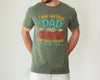 Milytary green unisex dad and grandpa shirt with colorful text reading I Have Two Titles Dad and Grandpa and I Rock Them Both