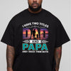 Dad and Papa Shirt, Retro Sunset Silhouette, Father's Day Tee