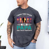 Dad and Papa Shirt, Retro Sunset Silhouette, Father's Day Tee