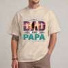 Dad and Papa Shirt, Retro Sunset Silhouette, Father's Day Tee