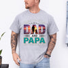Dad and Papa Shirt, Retro Sunset Silhouette, Father's Day Tee