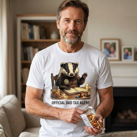 Dad Tax Agent T-Shirt, Funny Badger Tee, Father's Day Gift
