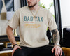 Black unisex t-shirt with dad tax dictionary definition print, humorous gift tee for fathers