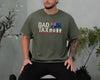 Military Green dad tax shirt with AU flag graphic and text making sure it's not poison, featuring burger fries and milkshake icons