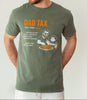 milytary green unisex dad tax t-shirt with a funny dictionary definition graphic showing a dad eating his kid's food, perfect Father's Day gift