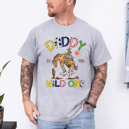 Daddy of the Wild One Shirt, Rodeo Birthday Tee for Dad