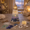 DIY Coastal Christmas Lighthouse Kit, Sea Glass Craft for Adults
