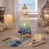 DIY Coastal Christmas Lighthouse Kit, Sea Glass Craft for Adults