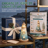 DIY Coastal Christmas Lighthouse Kit, Sea Glass Craft for Adults