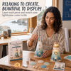 DIY Coastal Christmas Lighthouse Kit, Sea Glass Craft for Adults