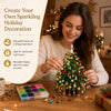 DIY Crystal Bead Christmas Tree Kit, Sparkling Desk Decoration