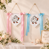 Bride To Be Silly Goose Wine Glass Bachelorette - Embroidered Pennant Banner
