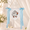 Bride To Be Silly Goose Wine Glass Bachelorette - Embroidered Pennant Banner